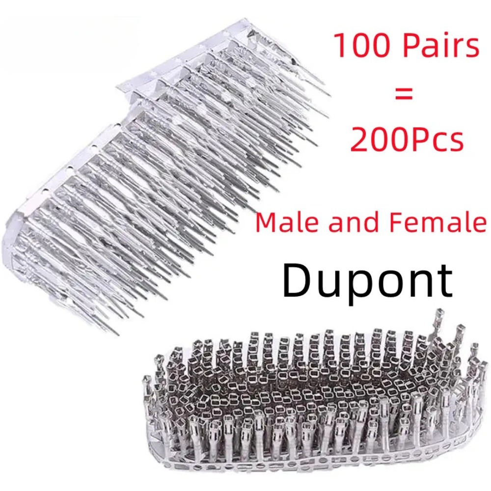 Jumper Wire Kit - 100 쌍 Dupont 커넥터 2.54mm 점퍼