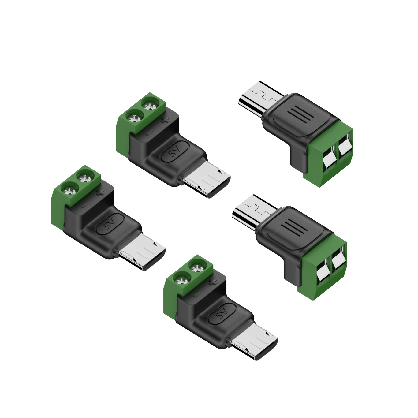 Screw Terminal Block - 5PCS 2핀 나사 단자-마이크로 USB 어댑터