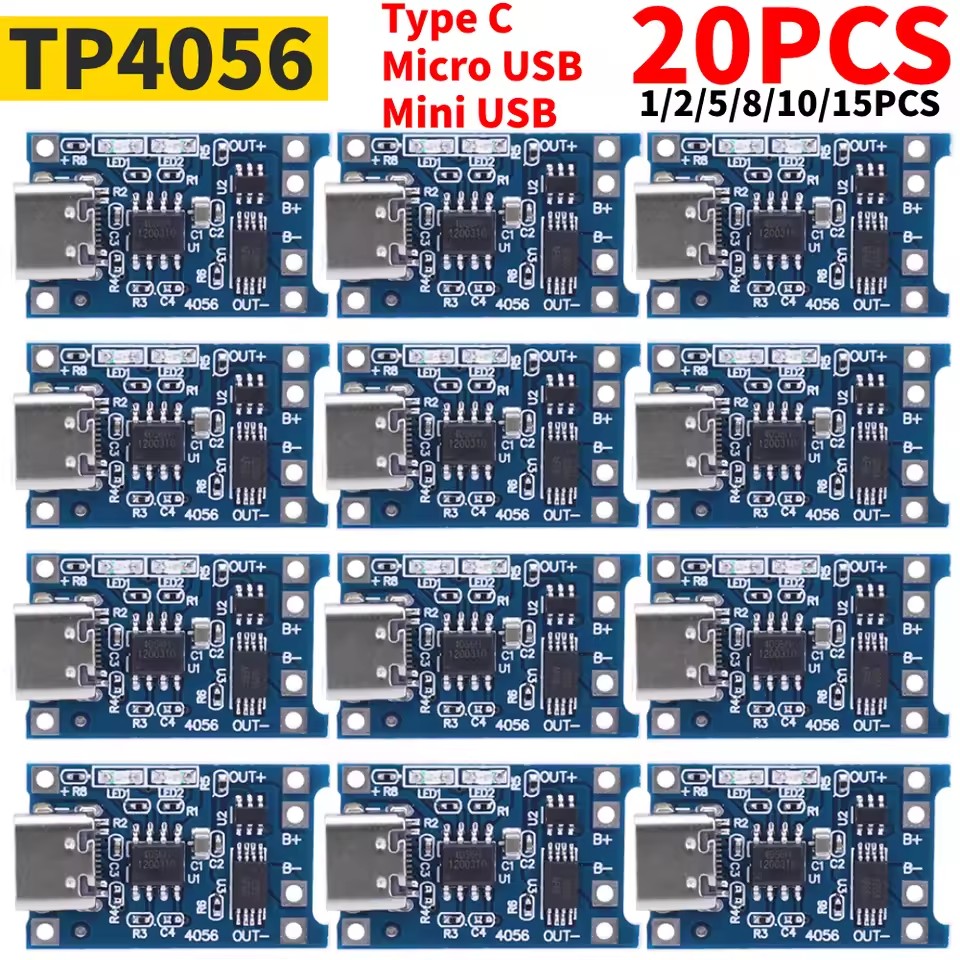 Tp4056 Module - 1-20PCS Type-c/마이크로/미니 USB 5V 1A 18650