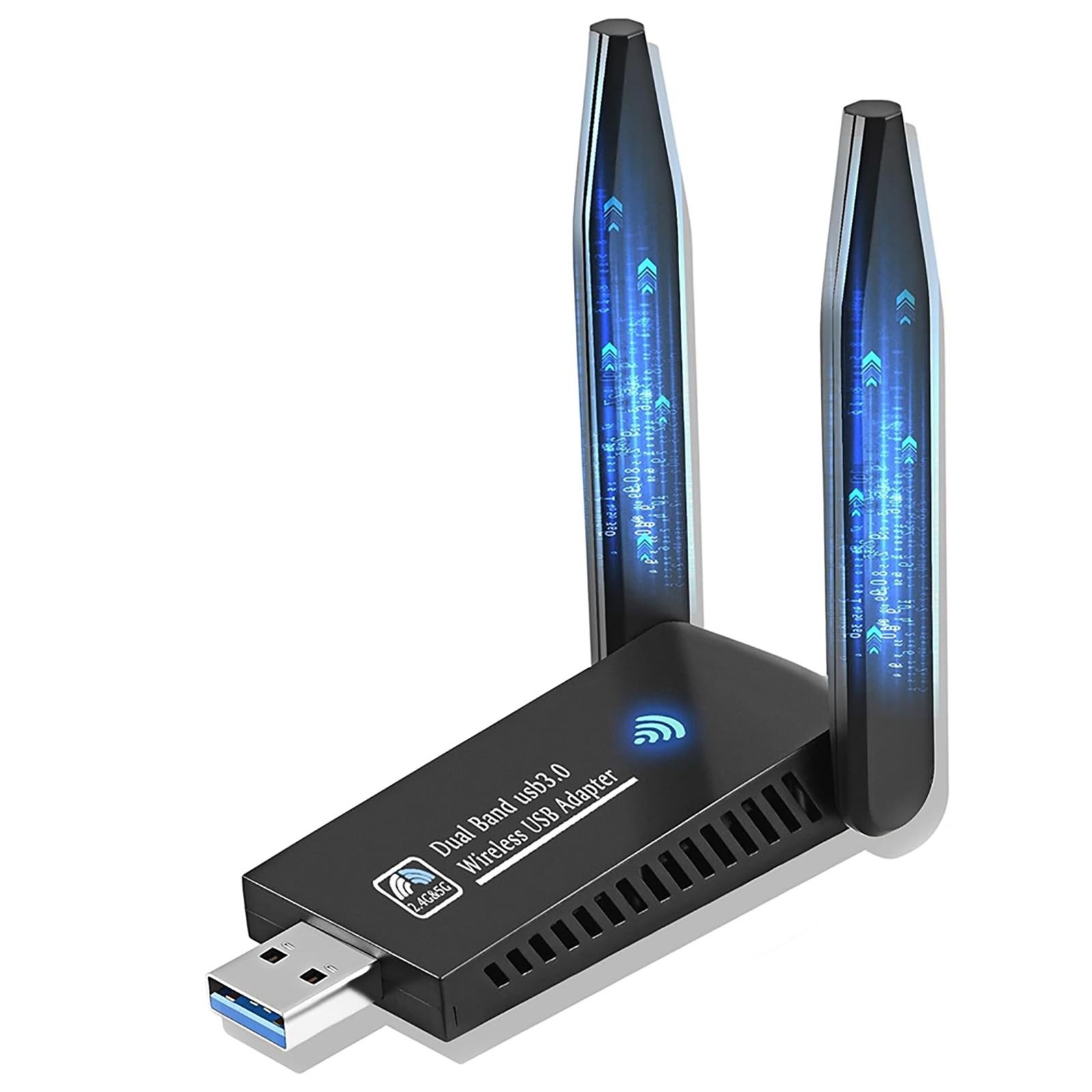 Antenna 2.4Ghz - 1300Mbps USB WiFi 어댑터 듀얼 밴드