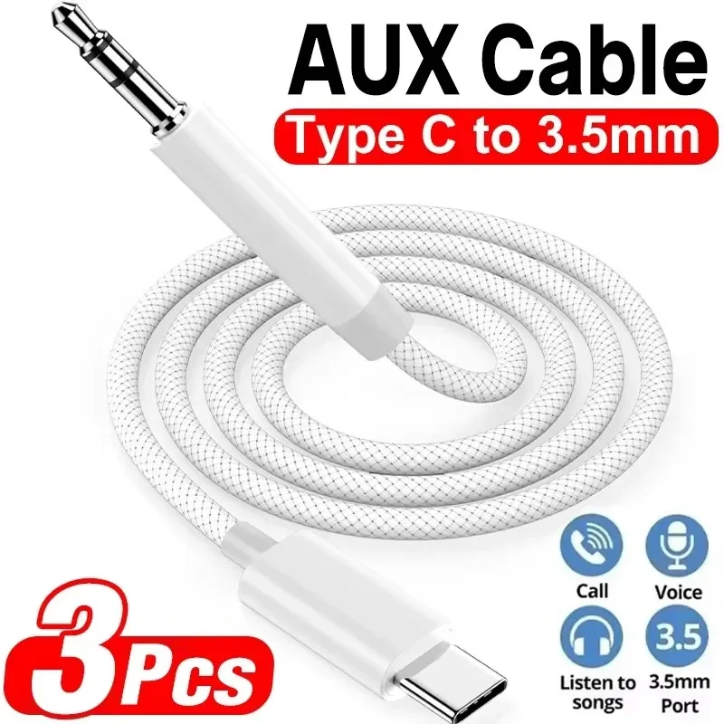 Usb C Cable - USB-C to 3.5mm 오디오 케이블, 나일론