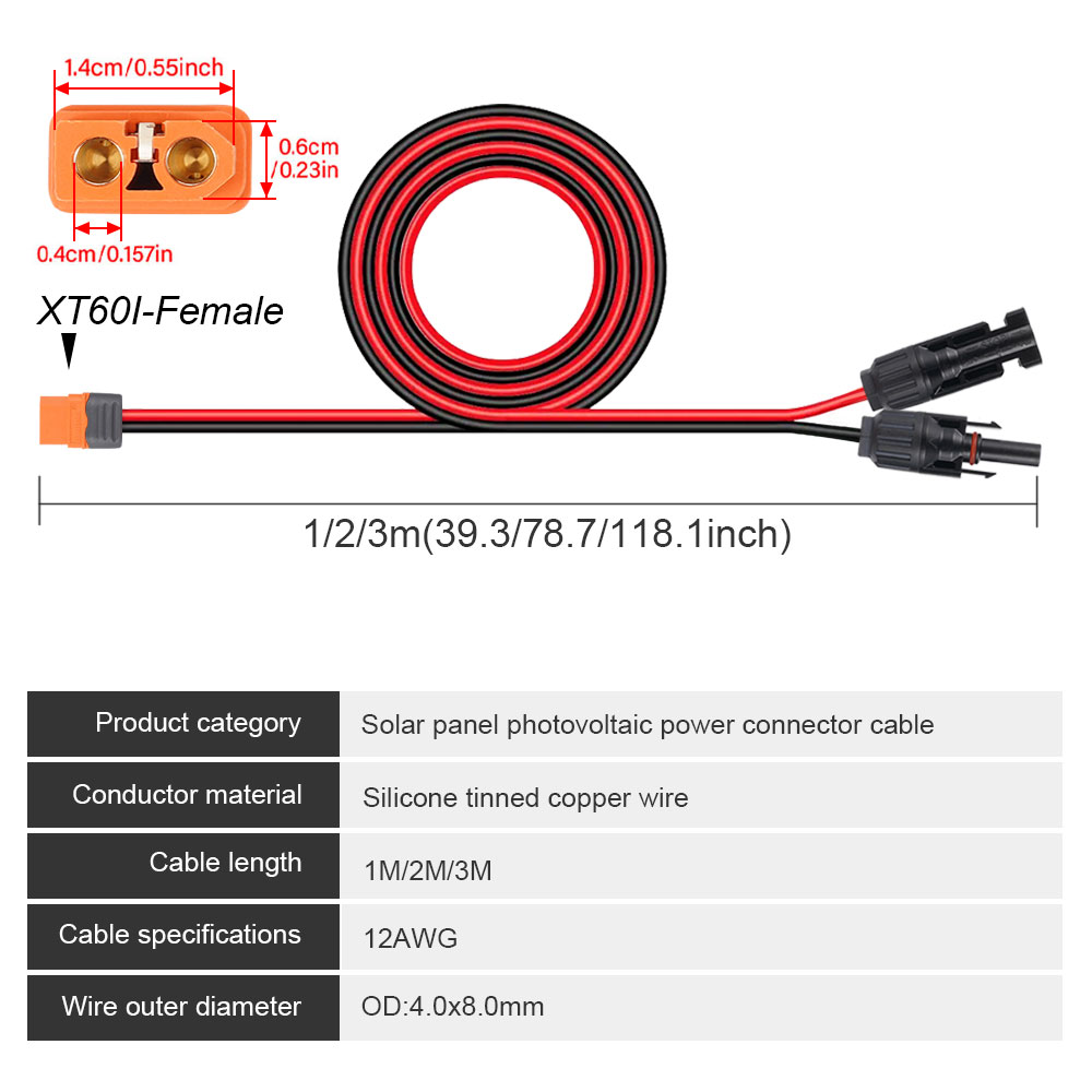 1/2/3M 태양광 커넥터-XT60I-F 어댑터 12A - Ipex Connector 리뷰 및 가격
