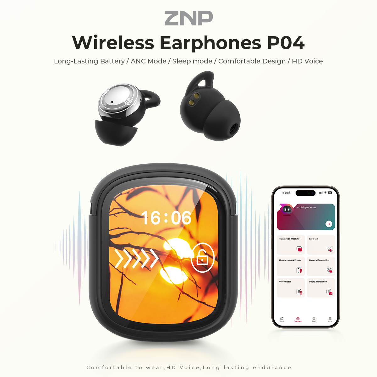 ZNP P04 수면 보조 이어버드 액티브 노이즈 캔슬링 - Usb C Cable 리뷰 및 가격