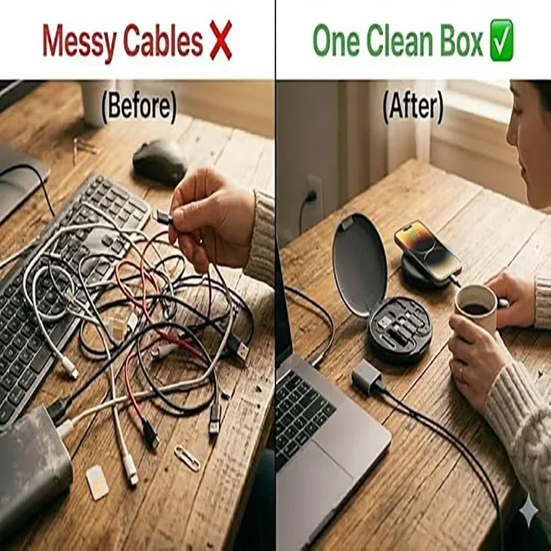 60W 고속 충전 케이블 세트, 내장형 휴대폰 거치대, - Micro Usb Cable 리뷰 및 가격
