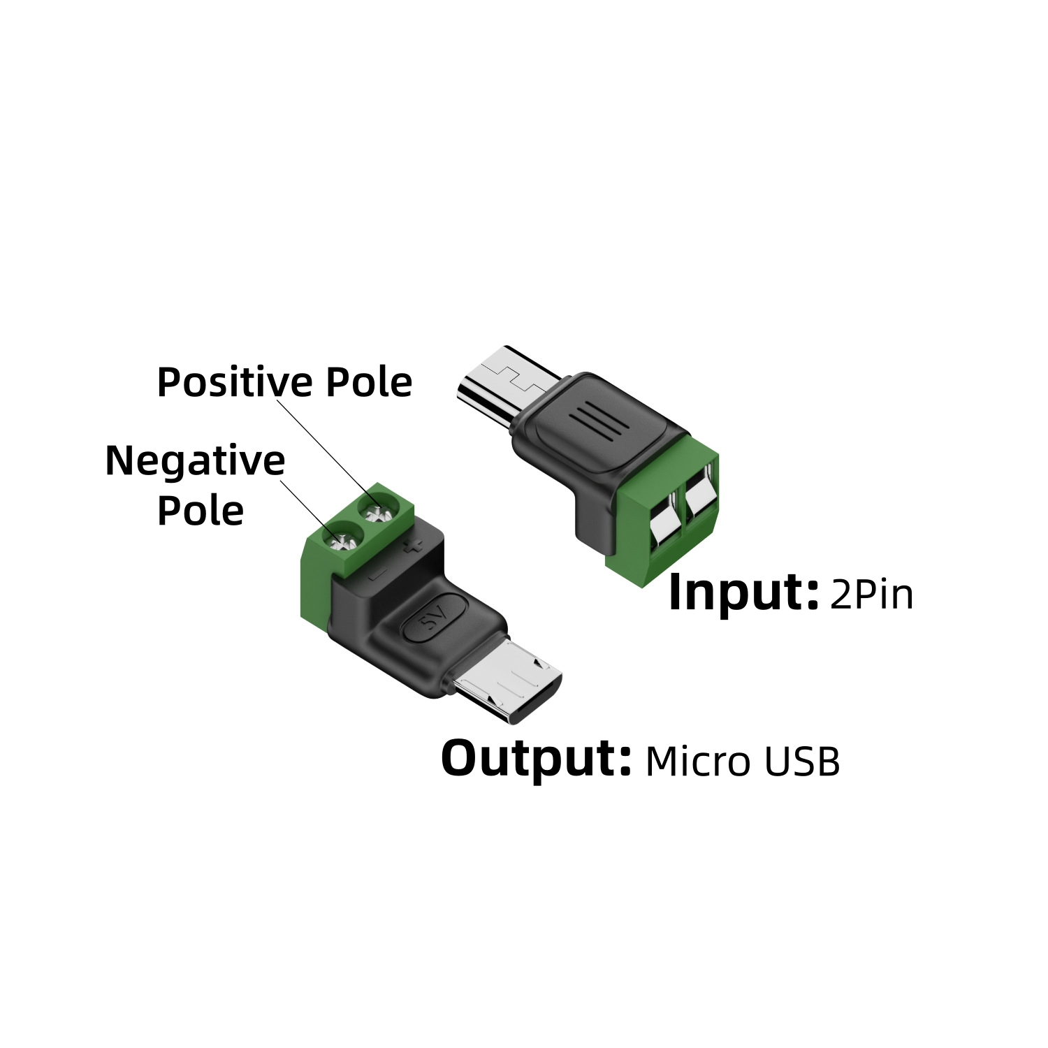5PCS 2핀 나사 단자-마이크로 USB 어댑터 마이크 - Screw Terminal Block 리뷰 및 가격