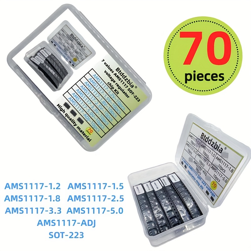 70pcs 키트 전압 조정기 키트 AMS1117 1.2 - Ams1117 Module 리뷰 및 가격