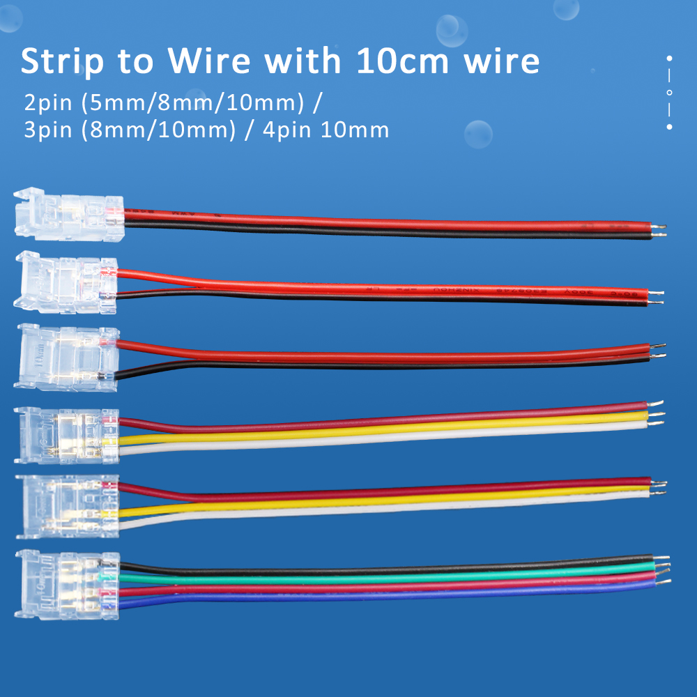 솔더리스 LED 커넥터 2 핀 5mm 8mm 10mm  - Jumper Wire Kit 리뷰 및 가격