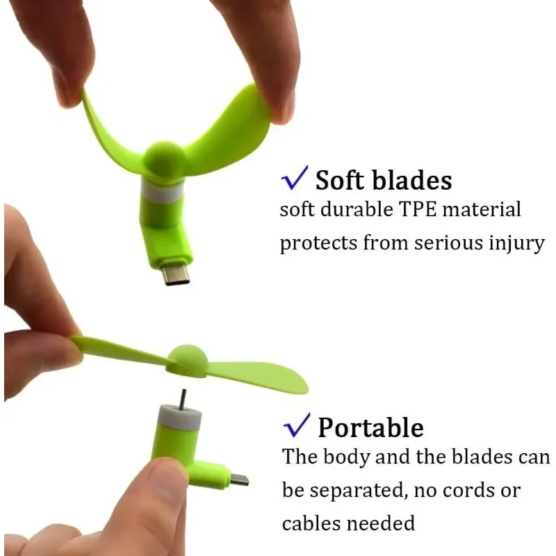 Type-C 미니 휴대용 마이크로 팬 휴대폰 미니 팬  - Micro Usb Cable 리뷰 및 가격