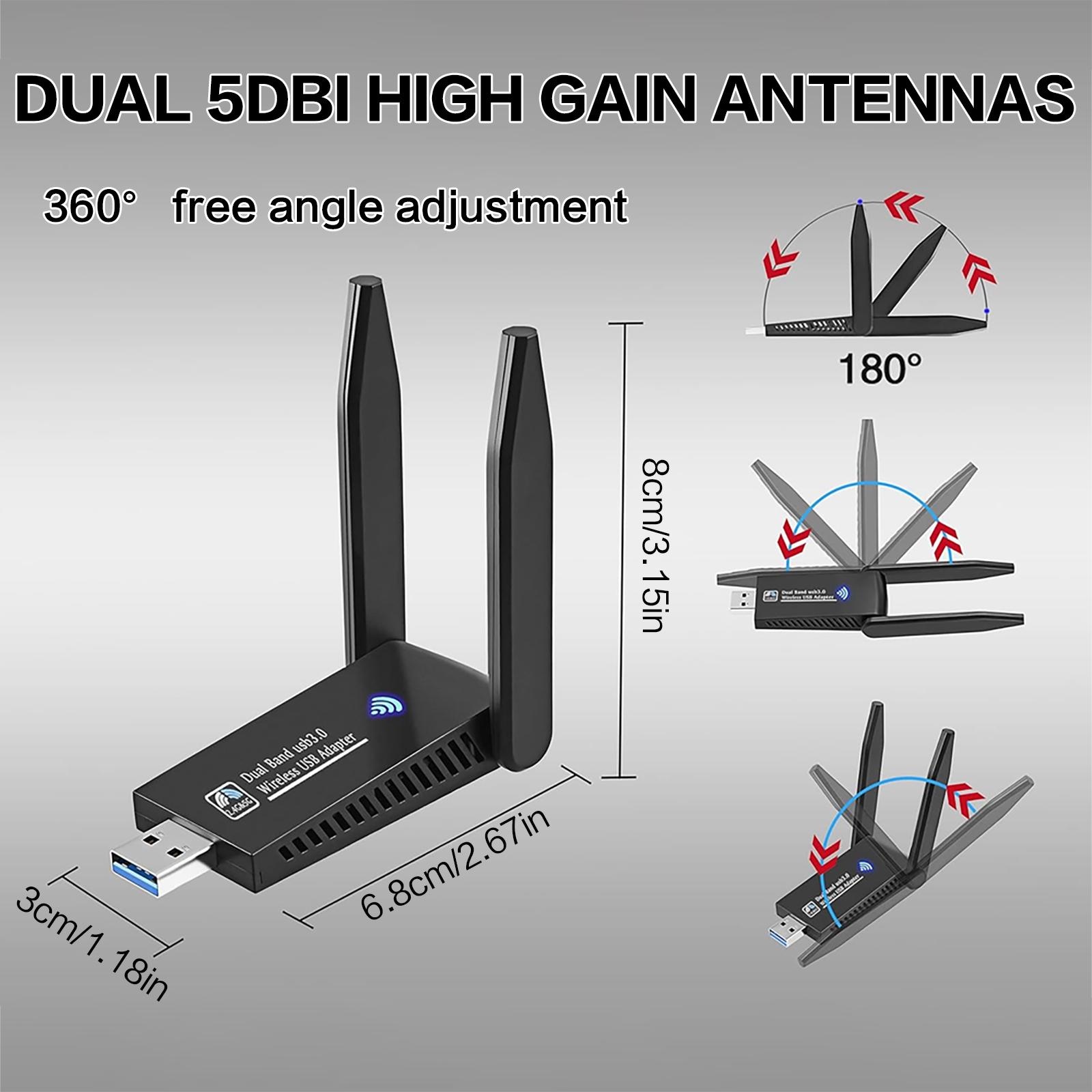 1300Mbps USB WiFi 어댑터 듀얼 밴드 5G - Antenna 2.4Ghz 리뷰 및 가격