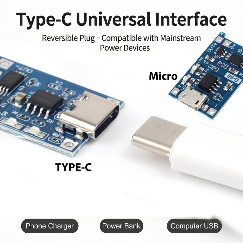 5V 3A 마이크로/타입-c/미니 18650 TP405 - Li Ion Charger Module 리뷰 및 가격