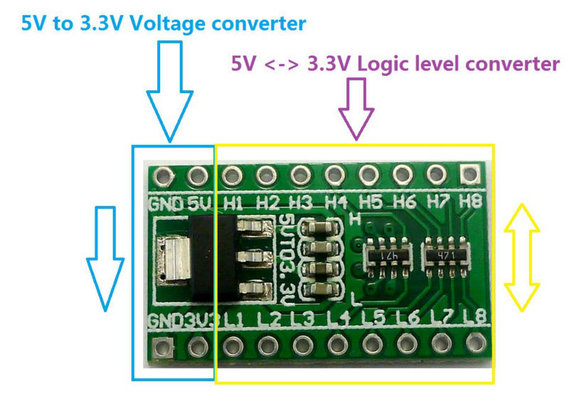 5개입, 8채널 IIC I2C 로직 레벨 변환기, 양방 - Ams1117 Module 리뷰 및 가격
