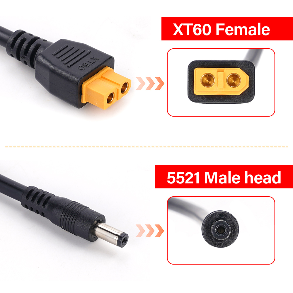 XT60 암 커넥터-DC5521 수 전원 케이블 어댑터 - Ipex Connector 리뷰 및 가격