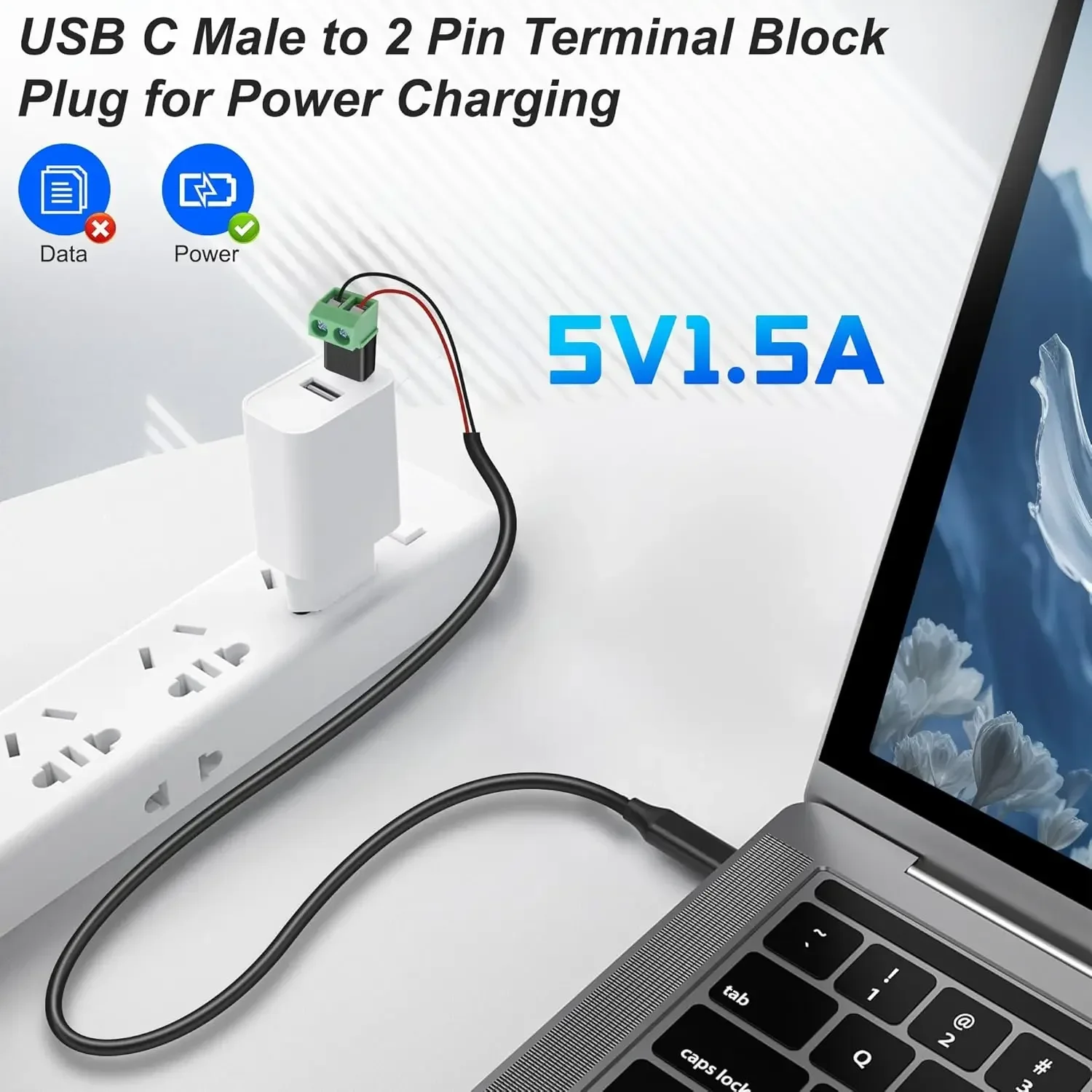 1-4개 무납땜 플러그 USB C-2핀 터미널 어댑터  - Screw Terminal Block 리뷰 및 가격