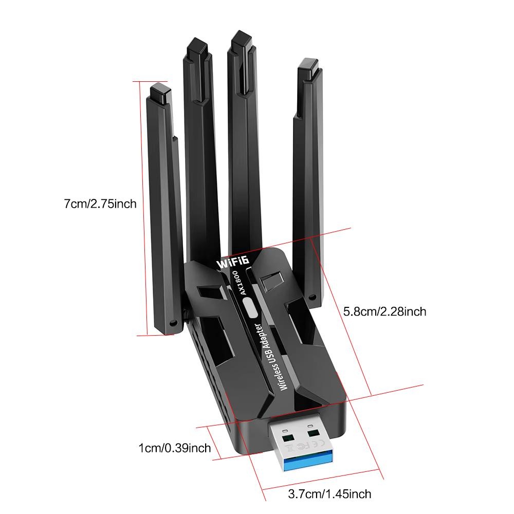 WiFi 6 USB 어댑터 1800Mbps 듀얼 밴드  - Antenna 2.4Ghz 리뷰 및 가격